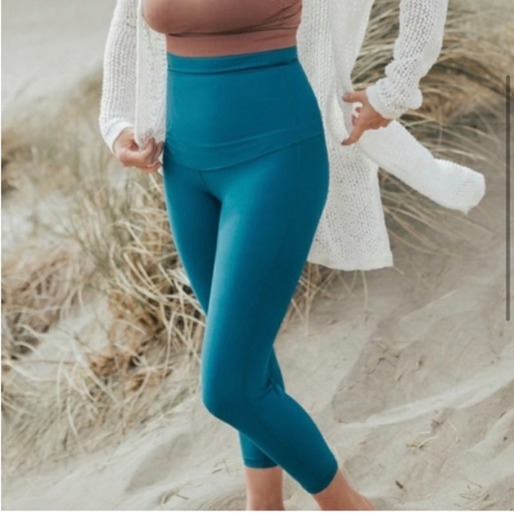 NEW BaoBei Sculpt & Recovery Postpartum Leggings - Crop: Blue Lagoon -Size Small - Picture 6 of 8